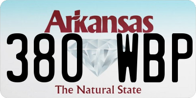 AR license plate 380WBP