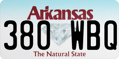 AR license plate 380WBQ