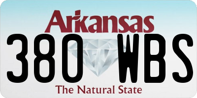 AR license plate 380WBS
