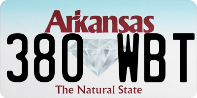 AR license plate 380WBT