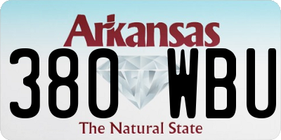 AR license plate 380WBU