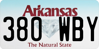 AR license plate 380WBY