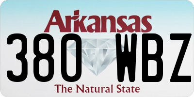 AR license plate 380WBZ