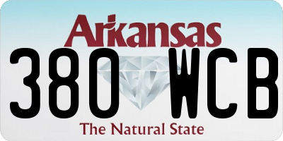 AR license plate 380WCB