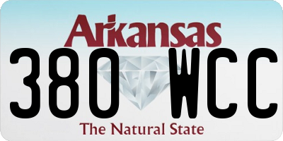 AR license plate 380WCC