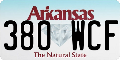 AR license plate 380WCF