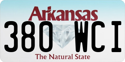 AR license plate 380WCI