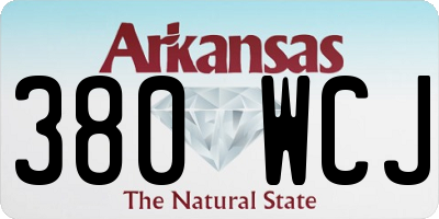 AR license plate 380WCJ