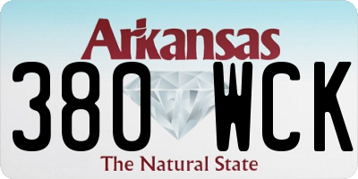 AR license plate 380WCK