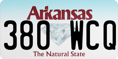 AR license plate 380WCQ