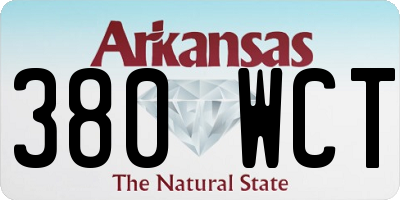 AR license plate 380WCT