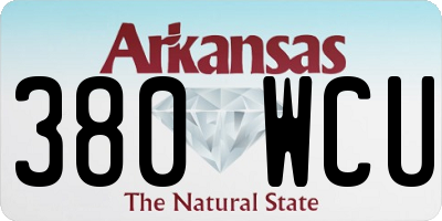 AR license plate 380WCU