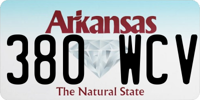 AR license plate 380WCV