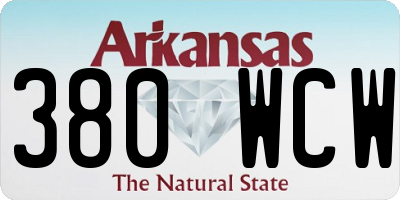 AR license plate 380WCW