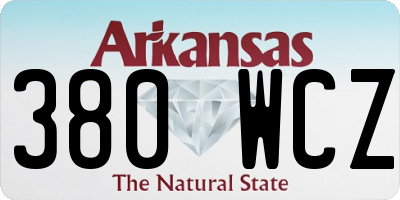 AR license plate 380WCZ