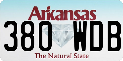 AR license plate 380WDB
