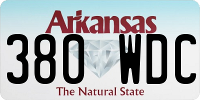 AR license plate 380WDC