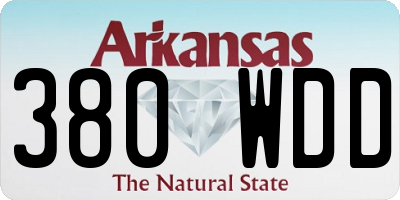 AR license plate 380WDD