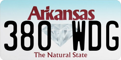 AR license plate 380WDG
