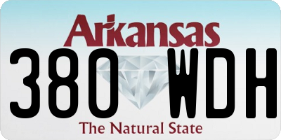 AR license plate 380WDH