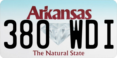 AR license plate 380WDI
