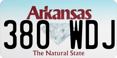 AR license plate 380WDJ