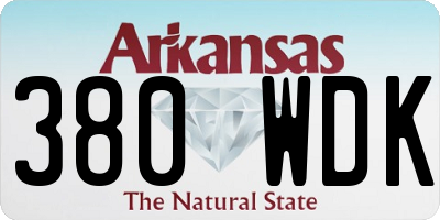 AR license plate 380WDK