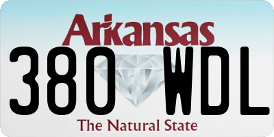AR license plate 380WDL