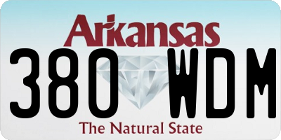 AR license plate 380WDM