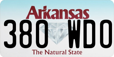 AR license plate 380WDO