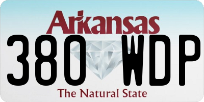 AR license plate 380WDP
