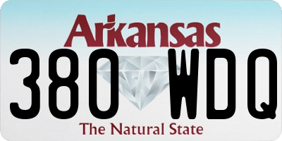 AR license plate 380WDQ
