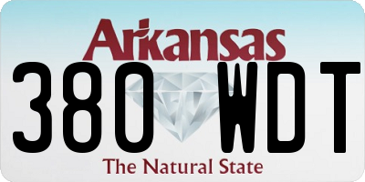 AR license plate 380WDT
