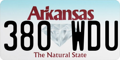AR license plate 380WDU