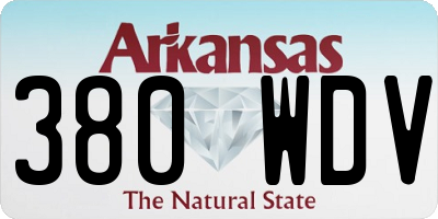 AR license plate 380WDV