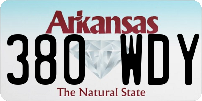 AR license plate 380WDY