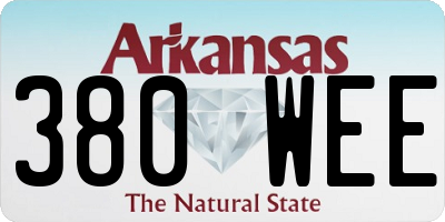 AR license plate 380WEE