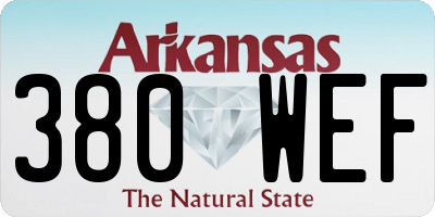 AR license plate 380WEF