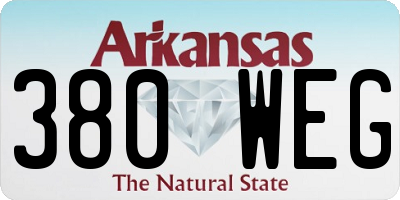 AR license plate 380WEG