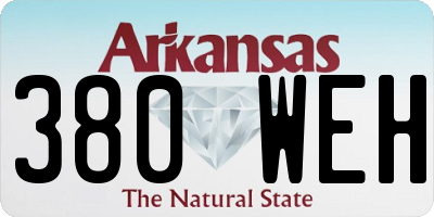 AR license plate 380WEH
