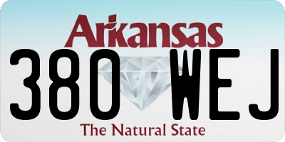 AR license plate 380WEJ