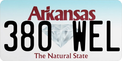 AR license plate 380WEL