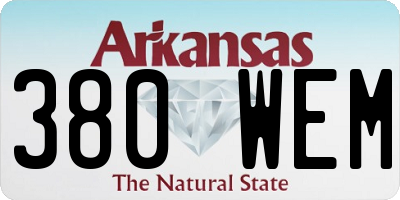 AR license plate 380WEM