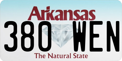 AR license plate 380WEN