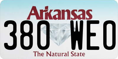 AR license plate 380WEO