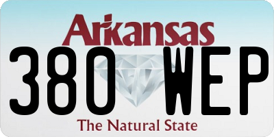 AR license plate 380WEP