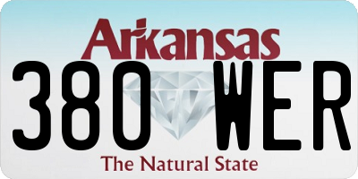 AR license plate 380WER