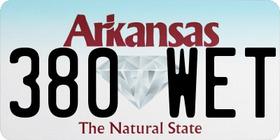 AR license plate 380WET