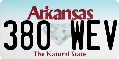 AR license plate 380WEV