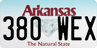 AR license plate 380WEX